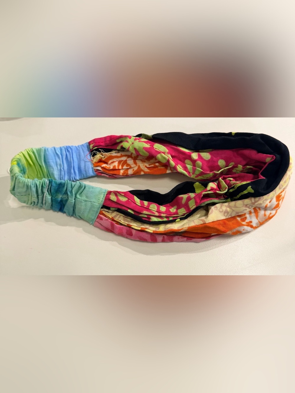 Patch Multi-Color Twisted Fabric Headband